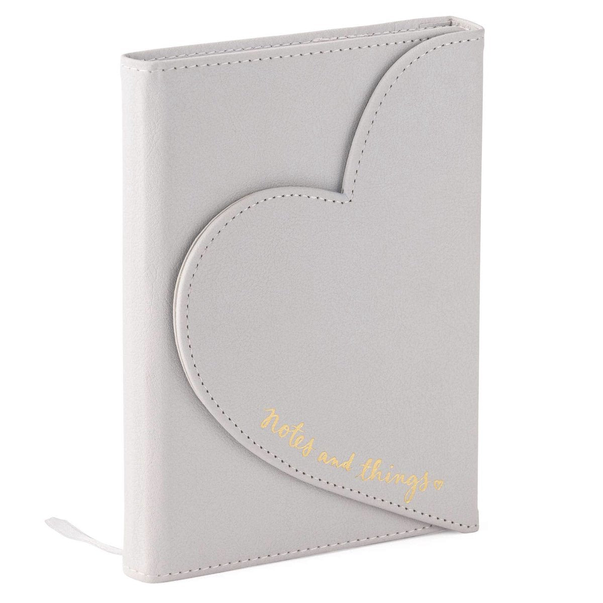 Eccolo Notizbuch - Herzumschlag - Grau - Linie - ca. 13x18 cm - ec-dl409c