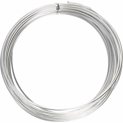 Creativ Company Aludraht, rund, Stärke 2 mm, silber, 10 m 1 Rolle