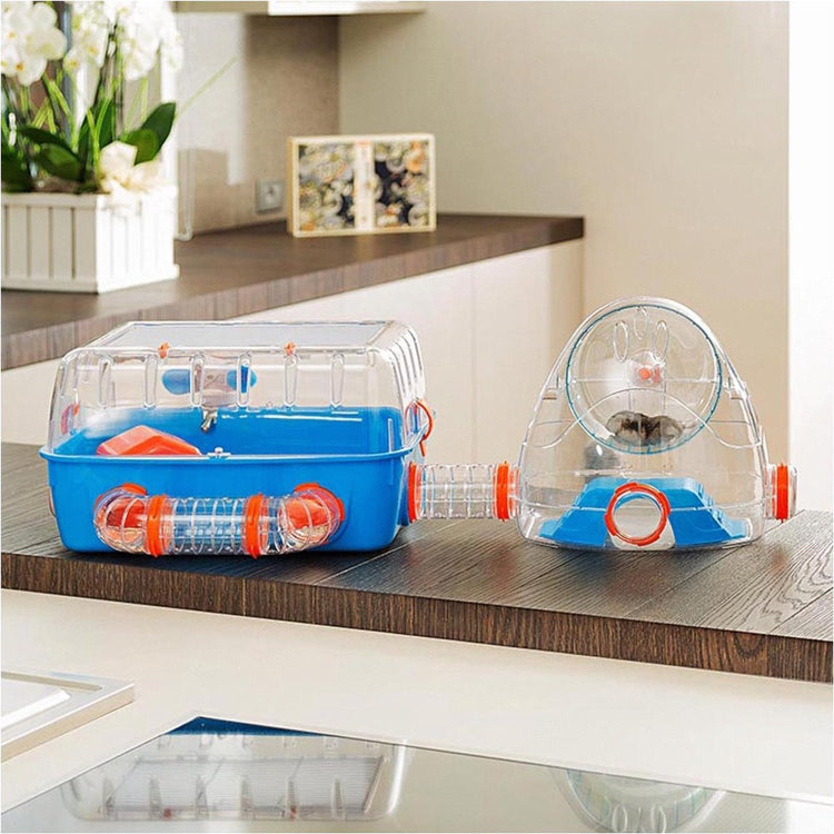 Ferplast Combi 2 Hamsterkäfig – Blau – 79,5 x 29,5 x 26,3 cm