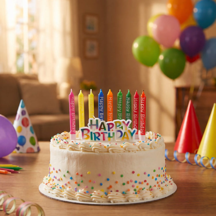 Sans Marque Party Casa Geburtstagskerzen-Set ohne Marke, 13-teilig – Happy Birthday-Kuchenkerzen – Partykerzen mit Halter – Partykerzen für Geburtstagstorte – Geburtstagszubehör