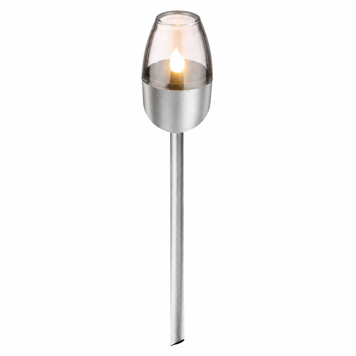 Grundig Solar-Gartenbeleuchtung mit Solarenergie – Gartenlampe mit Flammeneffekt – Außenbeleuchtung IP44 – 6–8 Stunden Brenndauer – ø6 x 38,5 cm