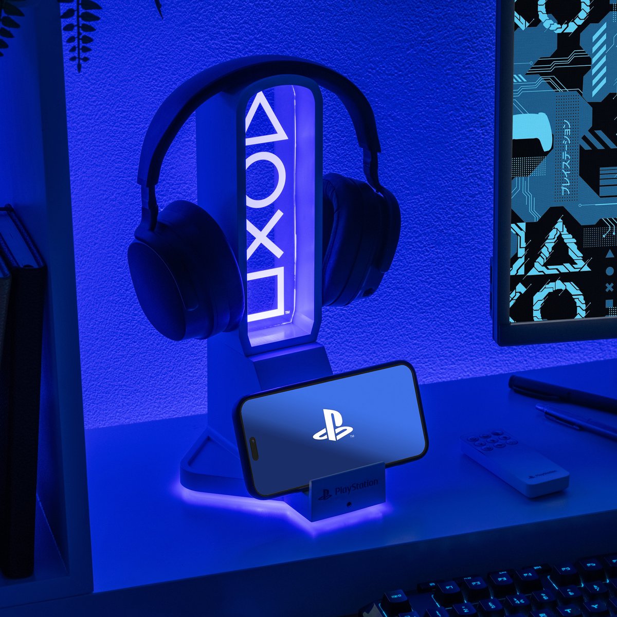 Paladone Playstation 3-in-1-Kopfhörerständer mit RGB-Beleuchtung –
