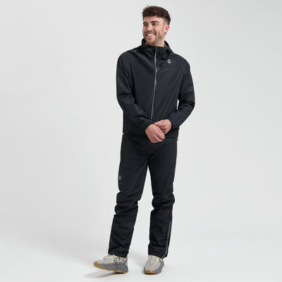 Rogelli Commuter Core Regenanzug Unisex – wasserdicht – Schwarz – XL