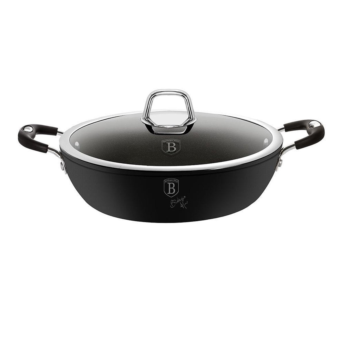 Berlingerhaus Berlinger Haus – 6125 – flache Bratpfanne – 28 cm – Schwarz – Profi