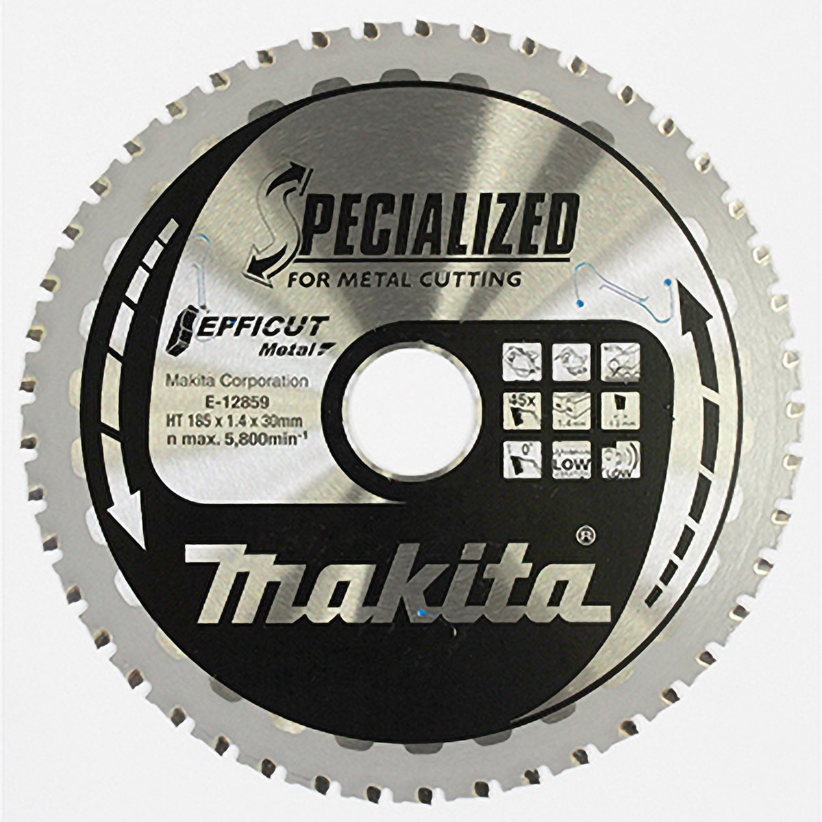 Makita Zubehör Kreissägeblatt Stahl | Wirkung 185x30x1,4 45t 0g - e-12859 e-12859
