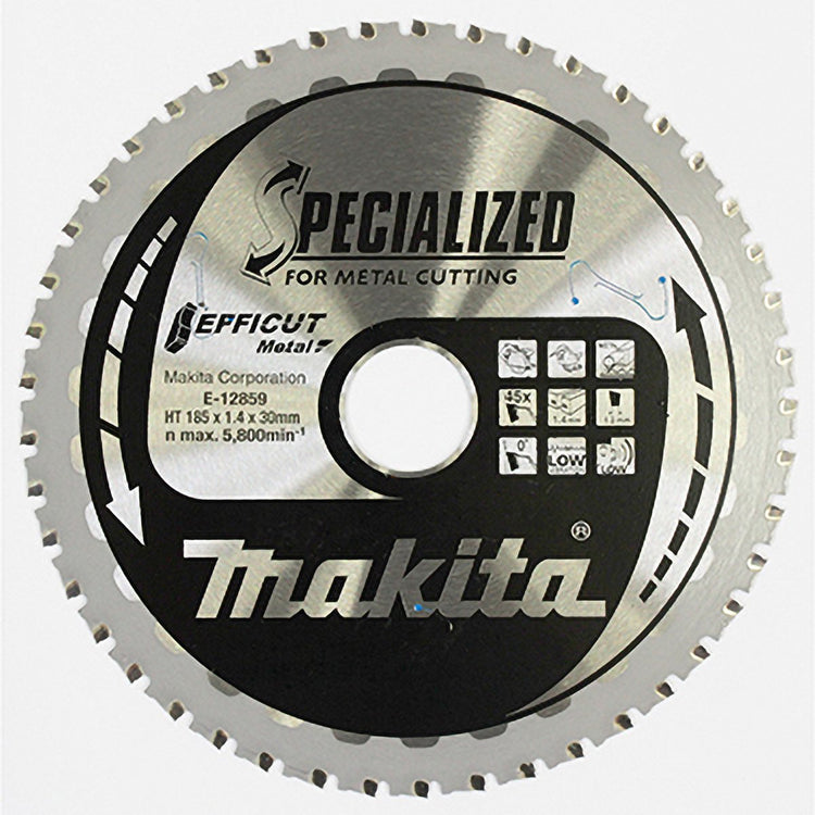 Makita Zubehör Kreissägeblatt Stahl | Wirkung 185x30x1,4 45t 0g - e-12859 e-12859
