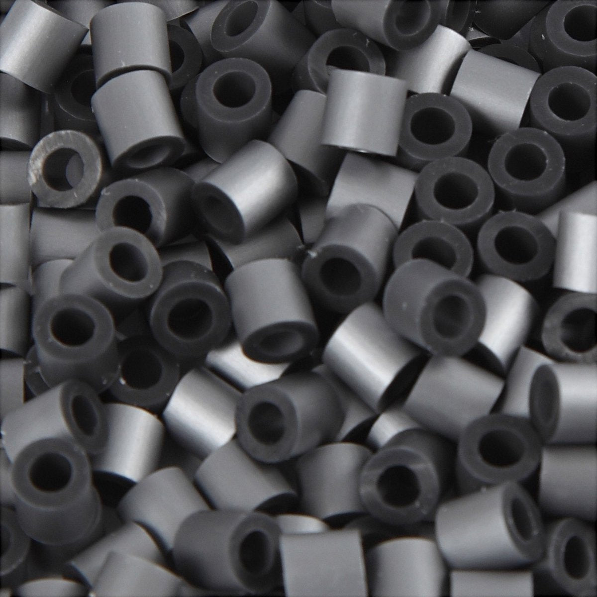 Nabbi-Perlen zum Aufbügeln, Größe 5 x 5 mm, Lochgröße 2,5 mm, mittel, silber (32262), 6000 Stück, 1 Box