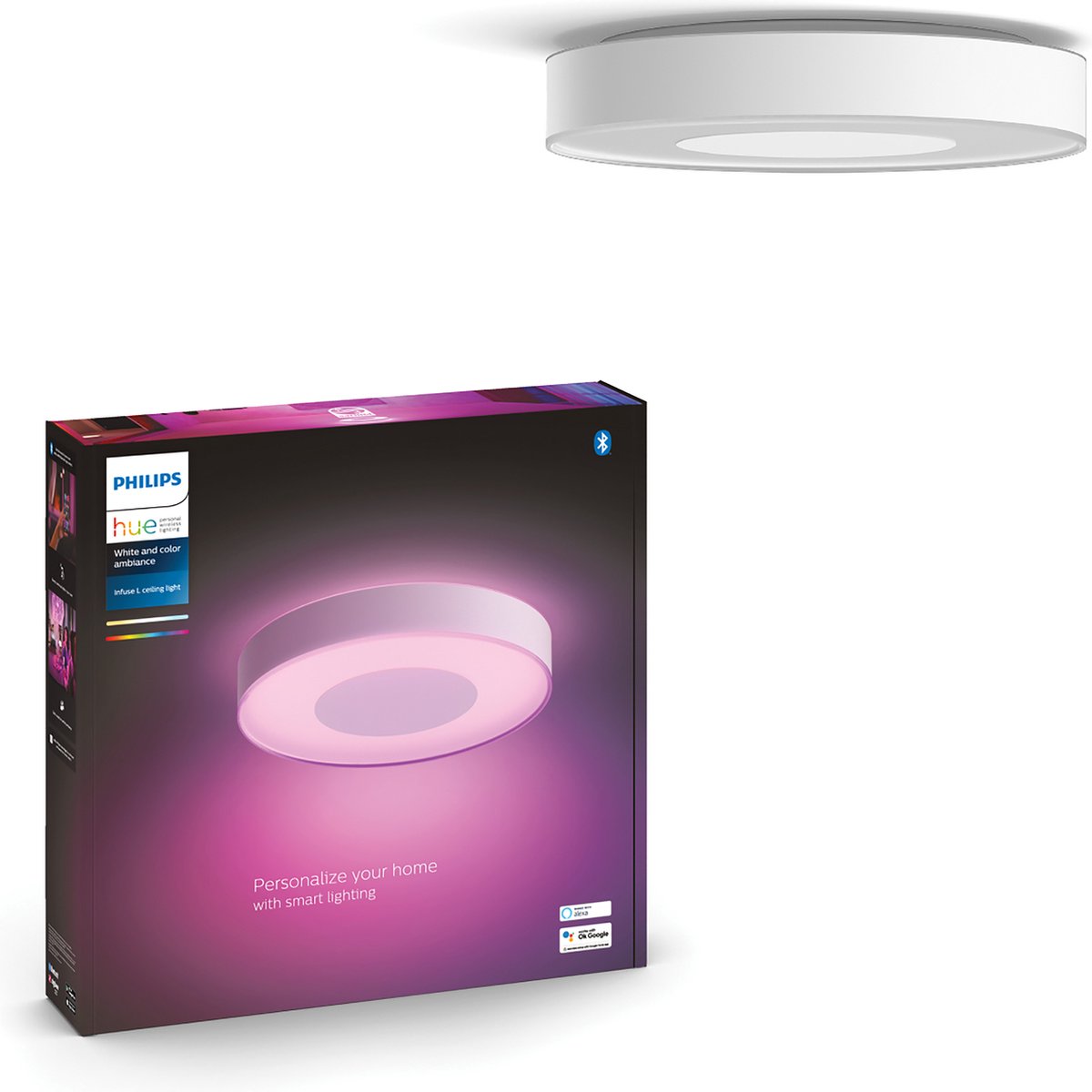 Philips Hue Infusion Deckenleuchte – weißes und farbiges Licht – weiß – 42 cm