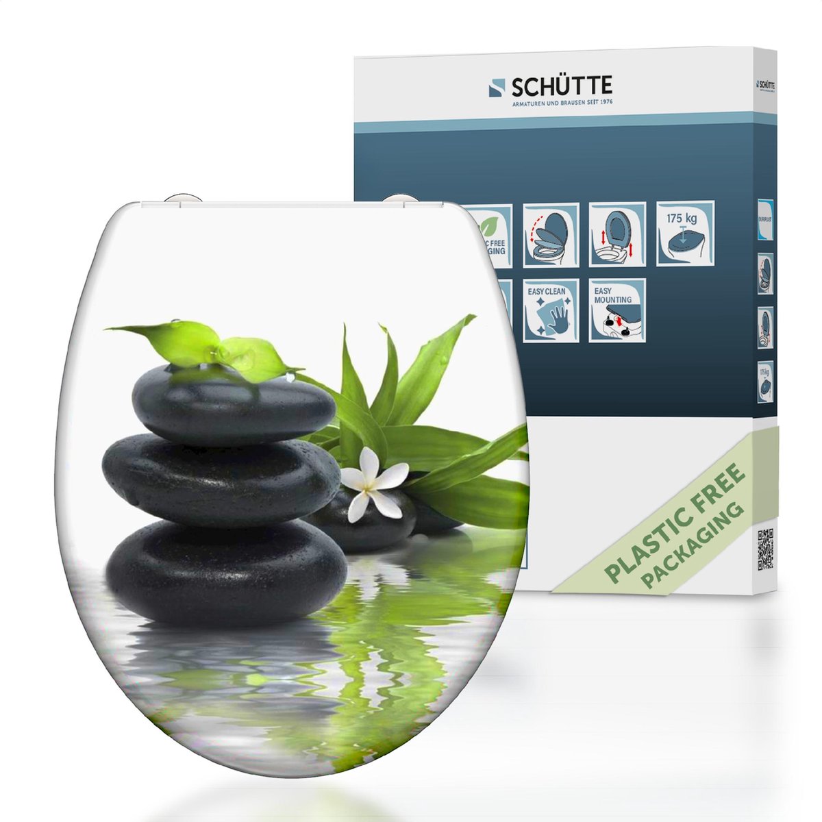 Schütte Schütte Toilettensitz mit weicher Jasmin-Duroplast mit Druck