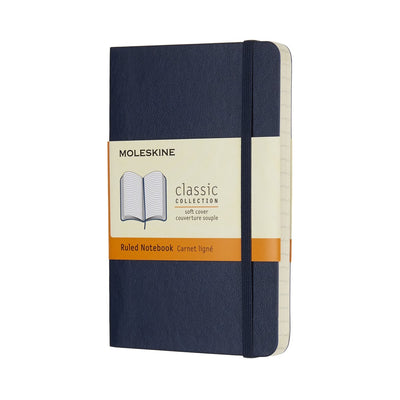 Klassisches Moleskine-Notizbuch – Tasche – Softcover – liniert – Saphirblau