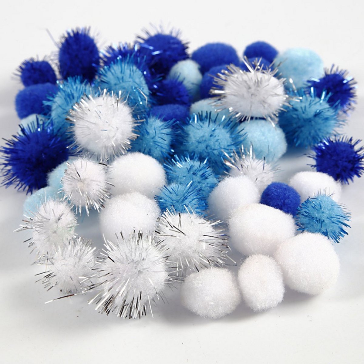 Creativ Company Pompons, D 15+20 mm, verschiedene Farben, 48 div. 1 Box