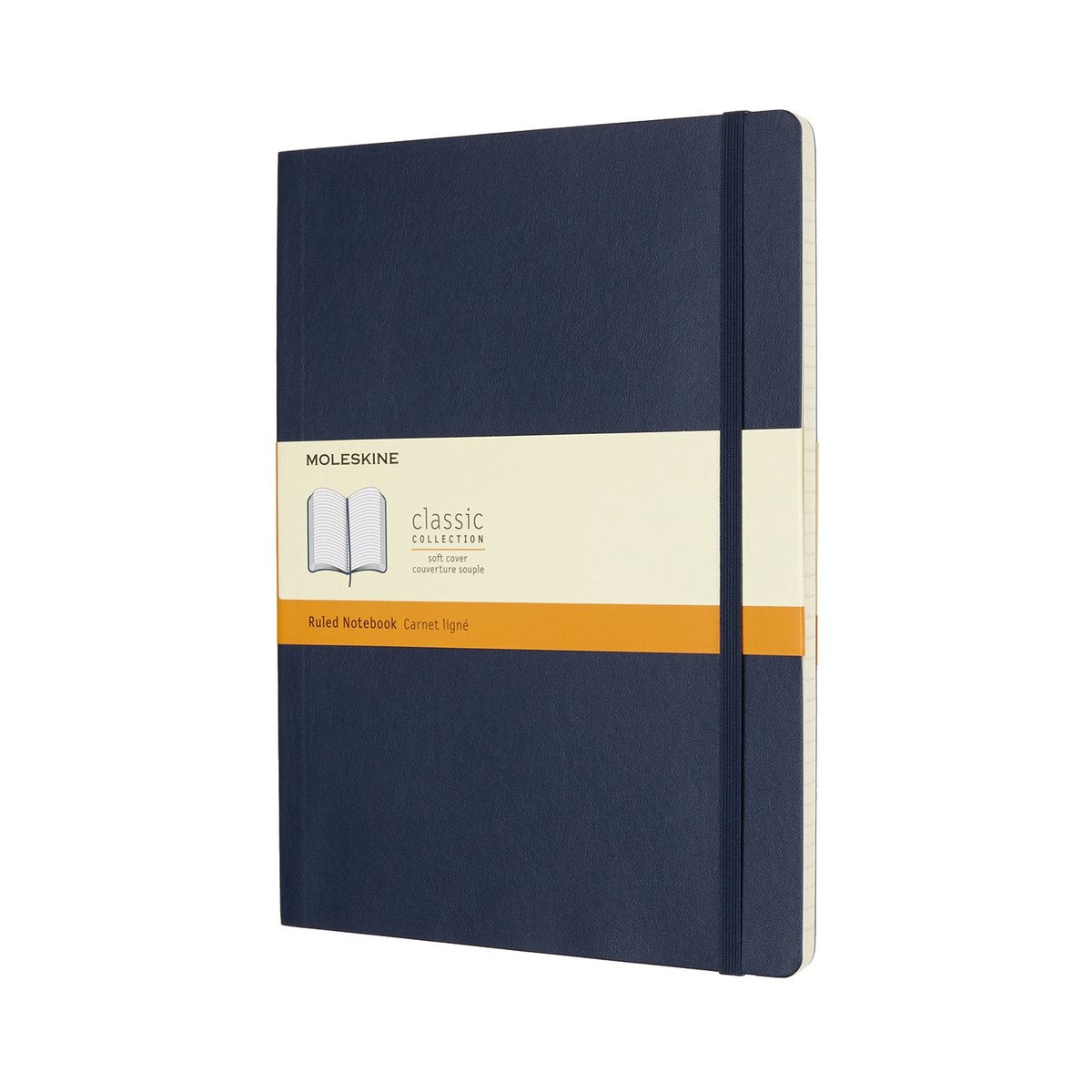 Klassisches Moleskine-Notizbuch – extra groß – Softcover – liniert – Saphirblau