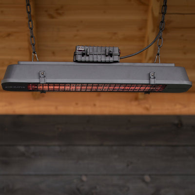Sunred – Vintage – Dark Line – Schwarz – Tischmodell – Terrassenheizung – Carbon-Roségold-Technologie – 2500 W – Öko – 2 Einstellungen – ferngesteuert – elektrische Heizung