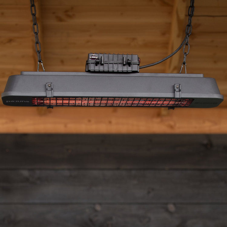 Sunred – Vintage – Dark Line – Schwarz – Tischmodell – Terrassenheizung – Carbon-Roségold-Technologie – 2500 W – Öko – 2 Einstellungen – ferngesteuert – elektrische Heizung