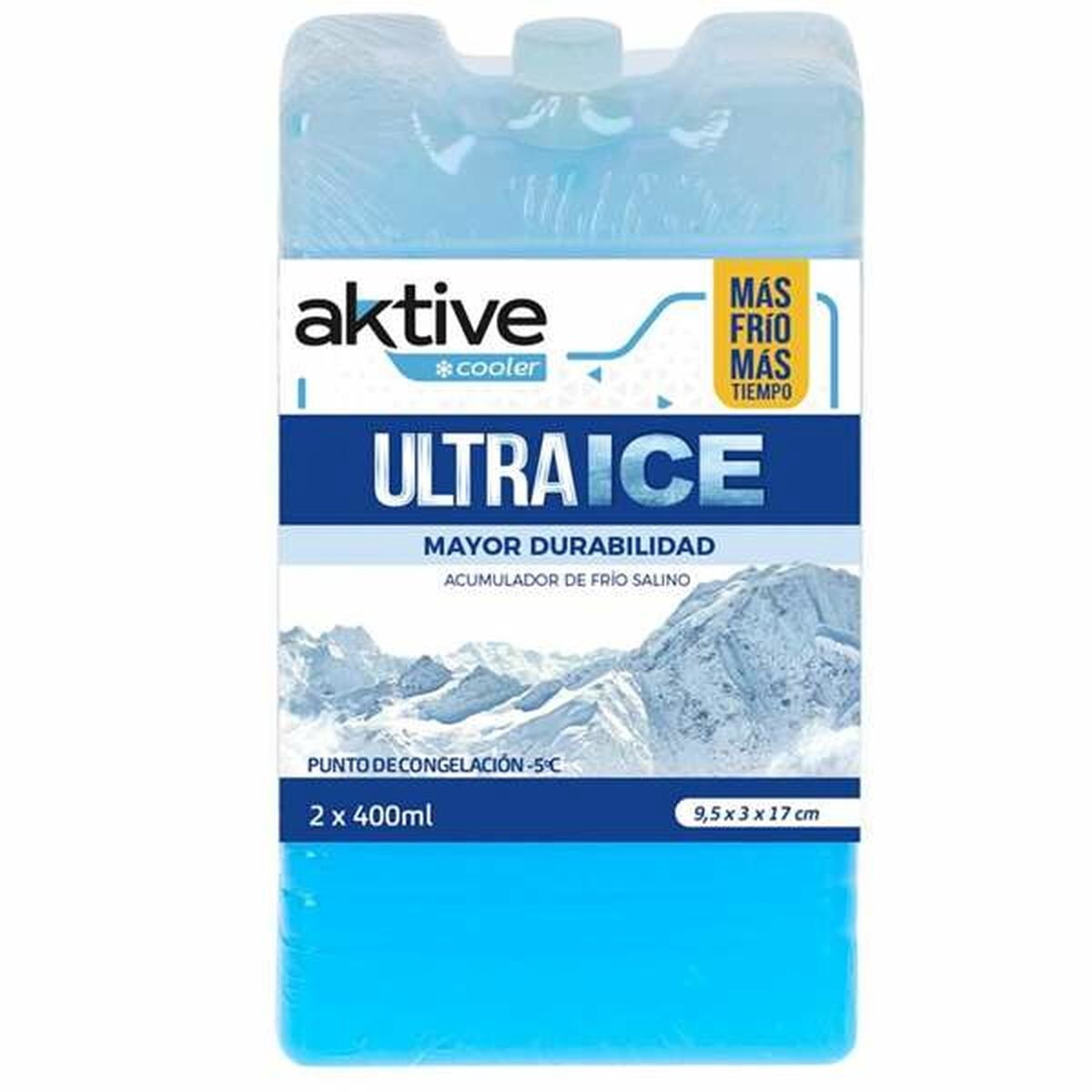 Aktiver Kältespeicher 400 ml 2 Einheiten 9,5 x 17 cm