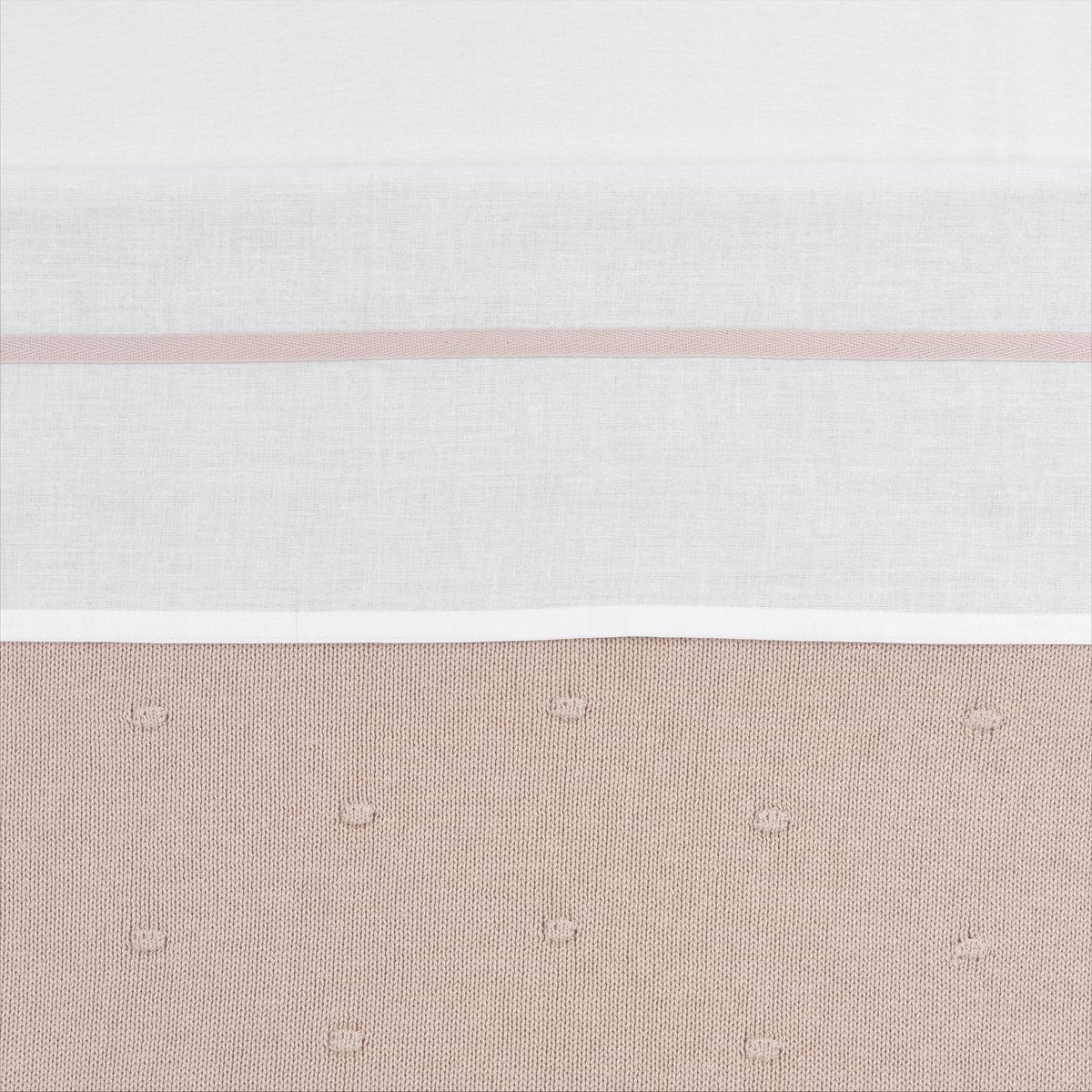 Meyco Babybettlaken mit Paspelierung – zartrosa – 75 x 100 cm – 0,3 tog