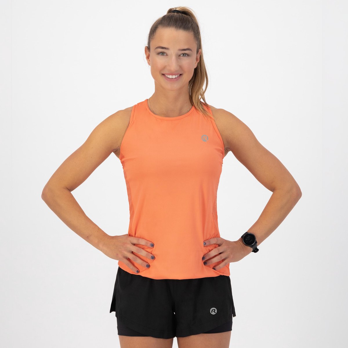 Rogelli Core Lauf-Singlet Damen – Koralle – L