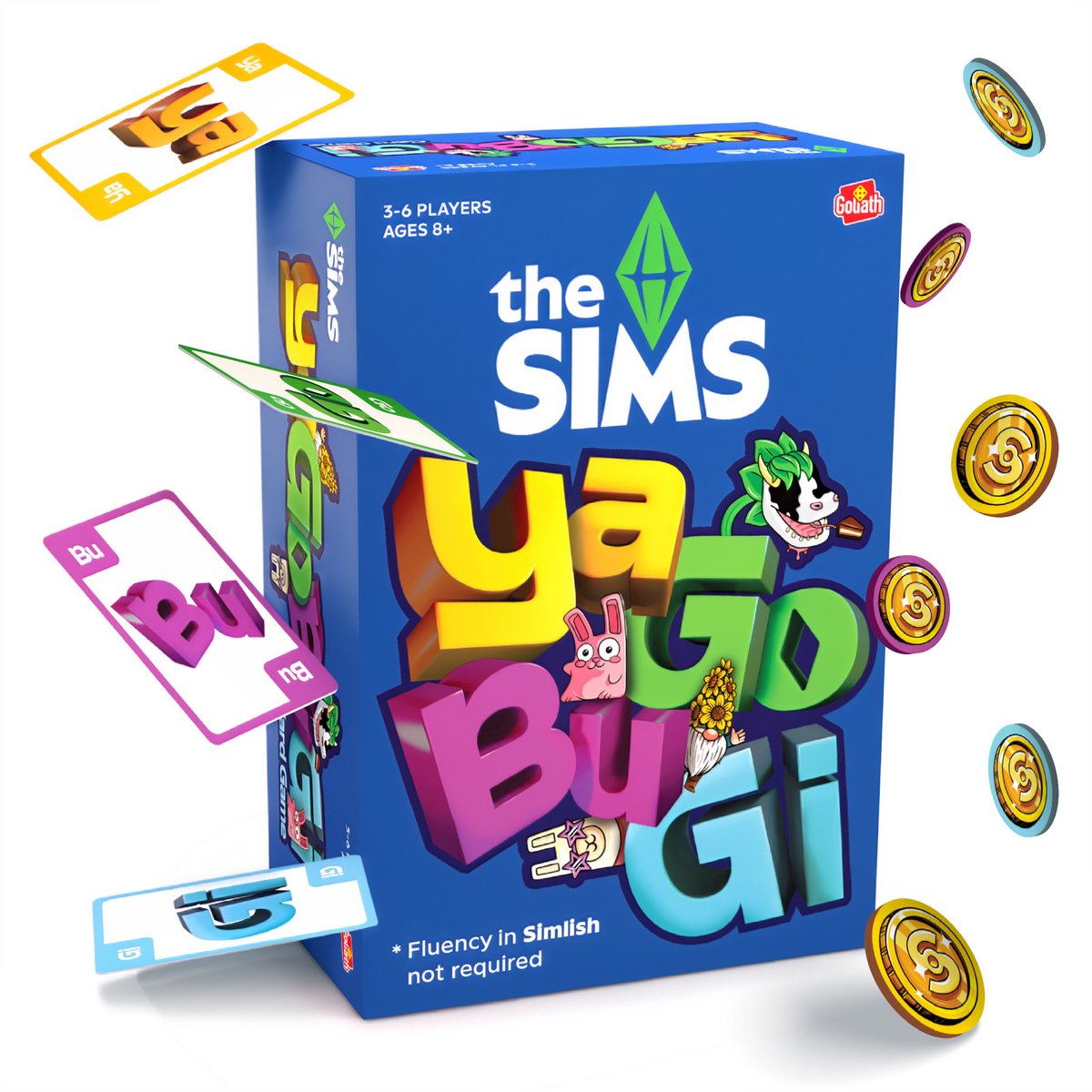 Goliath die Sims Yagobugi – Kartenspiel – Partyspiel – sprich Simslish mit deinen Freunden!