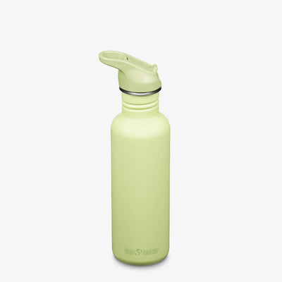 KLEAN Kanteen -Trinkflasche - Klassiker - Sportdop mit Flip - Shadow Lime - 800 ml