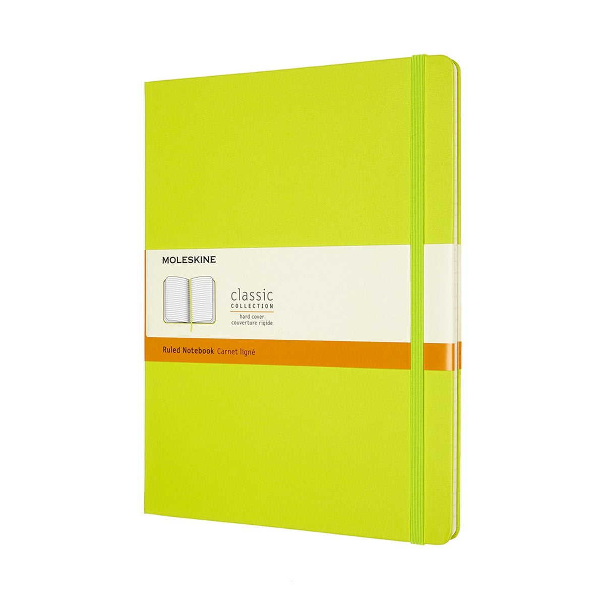 Klassisches Moleskine-Notizbuch – extra groß – Hardcover – liniert – Zitronengrün