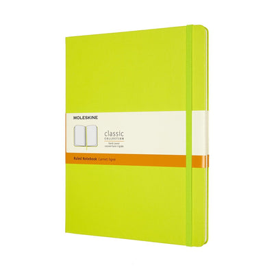 Klassisches Moleskine-Notizbuch – extra groß – Hardcover – liniert – Zitronengrün