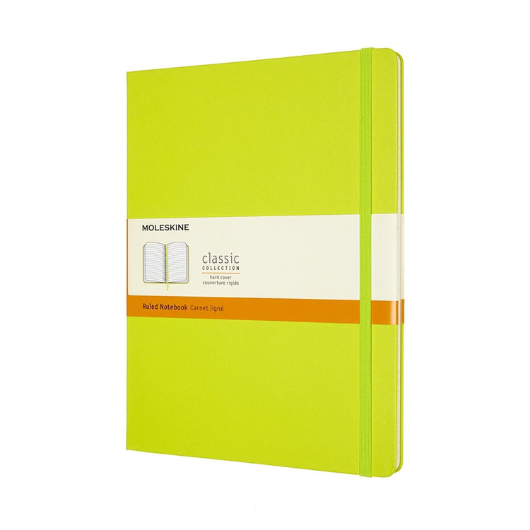 Klassisches Moleskine-Notizbuch – extra groß – Hardcover – liniert – Zitronengrün