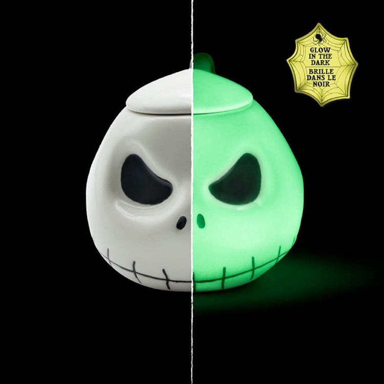 Der Albtraum vor Weihnachten Jack 3D (leuchtet im Dunkeln), Unisex-Kopf – mehrfarbig – Standard
