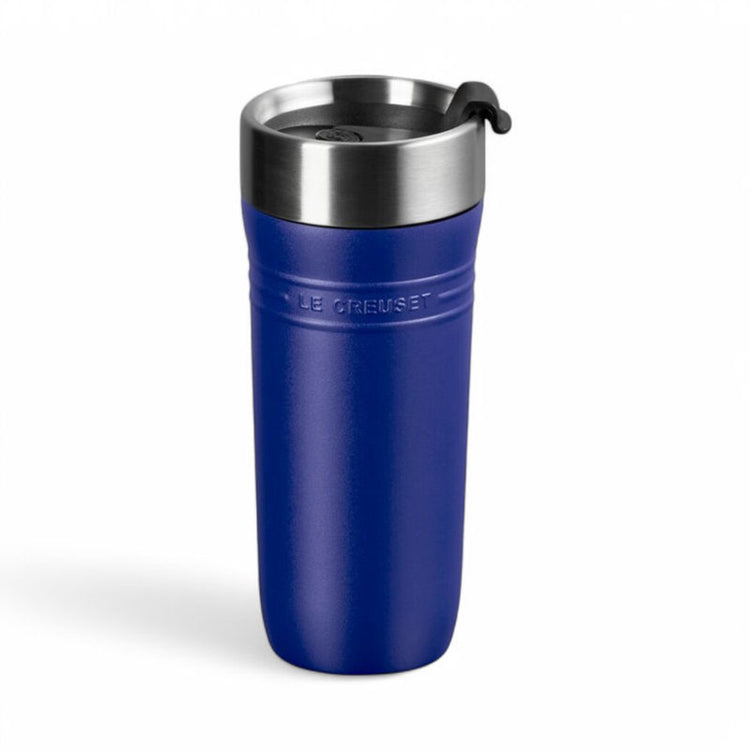 Le Creuset doppelwandiger Thermobecher für unterwegs 0,35 Liter azurblau