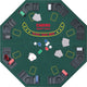 Hot Games Poker Top klappbares Achteck