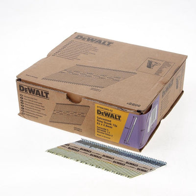 Dewalt dnpt28r63g12z 33º papiergebundene Nägel 2,8 x 63 mm, verzinkt, mit Ringen, VE = 2200
