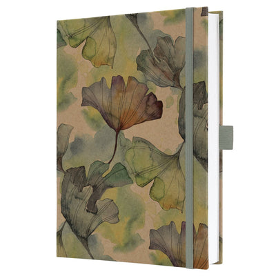 Sigel Jolie Notizbuch – Größe A5 – Kraftpapier – reiner Ginkgo – si-jn857