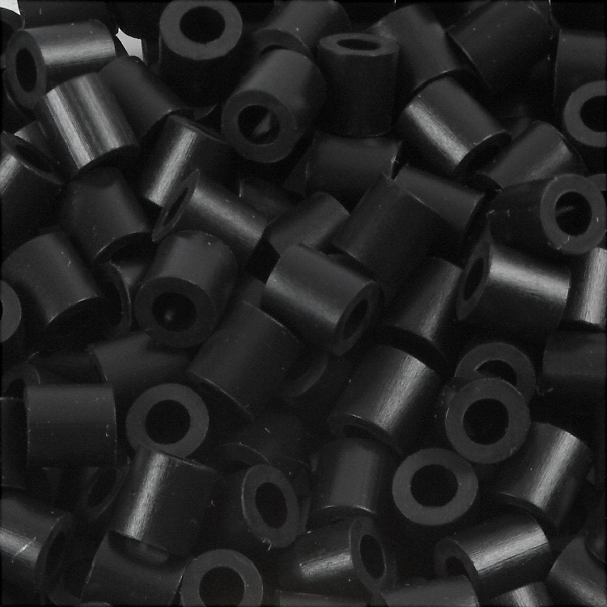 Nabbi-Perlen zum Aufbügeln, Größe 5 x 5 mm, Lochgröße 2,5 mm, mittel, schwarz (32220), 6000 Stück, 1 Box