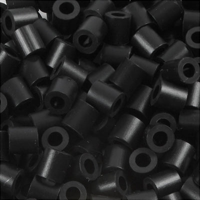 Nabbi-Perlen zum Aufbügeln, Größe 5 x 5 mm, Lochgröße 2,5 mm, mittel, schwarz (32220), 6000 Stück, 1 Box