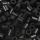 Nabbi-Perlen zum Aufbügeln, Größe 5 x 5 mm, Lochgröße 2,5 mm, mittel, schwarz (32220), 6000 Stück, 1 Box