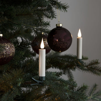 Konstsmide Kerzenbeleuchtung für den Innenbereich – Set mit 10 Kerzen – Kunststoff – Batterie – ohne Kabel – Weihnachtsbeleuchtung