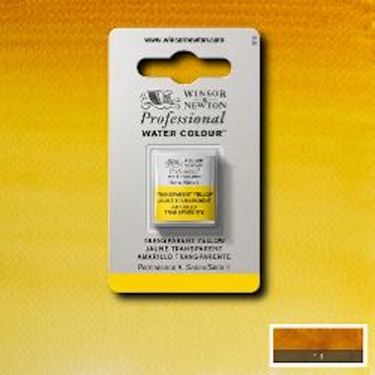 Winsor Newton professionelle Aquarellfarbe, halbe Tasse, transparentes Gelb