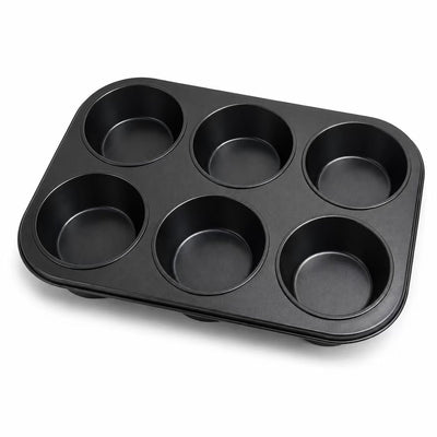 Sans Marque Kozie Muffinform ohne Markenzeichen für 12 Muffins – PFAS-frei – Antihaft-Backform – Cupcake-Form – Metall – Anthrazit