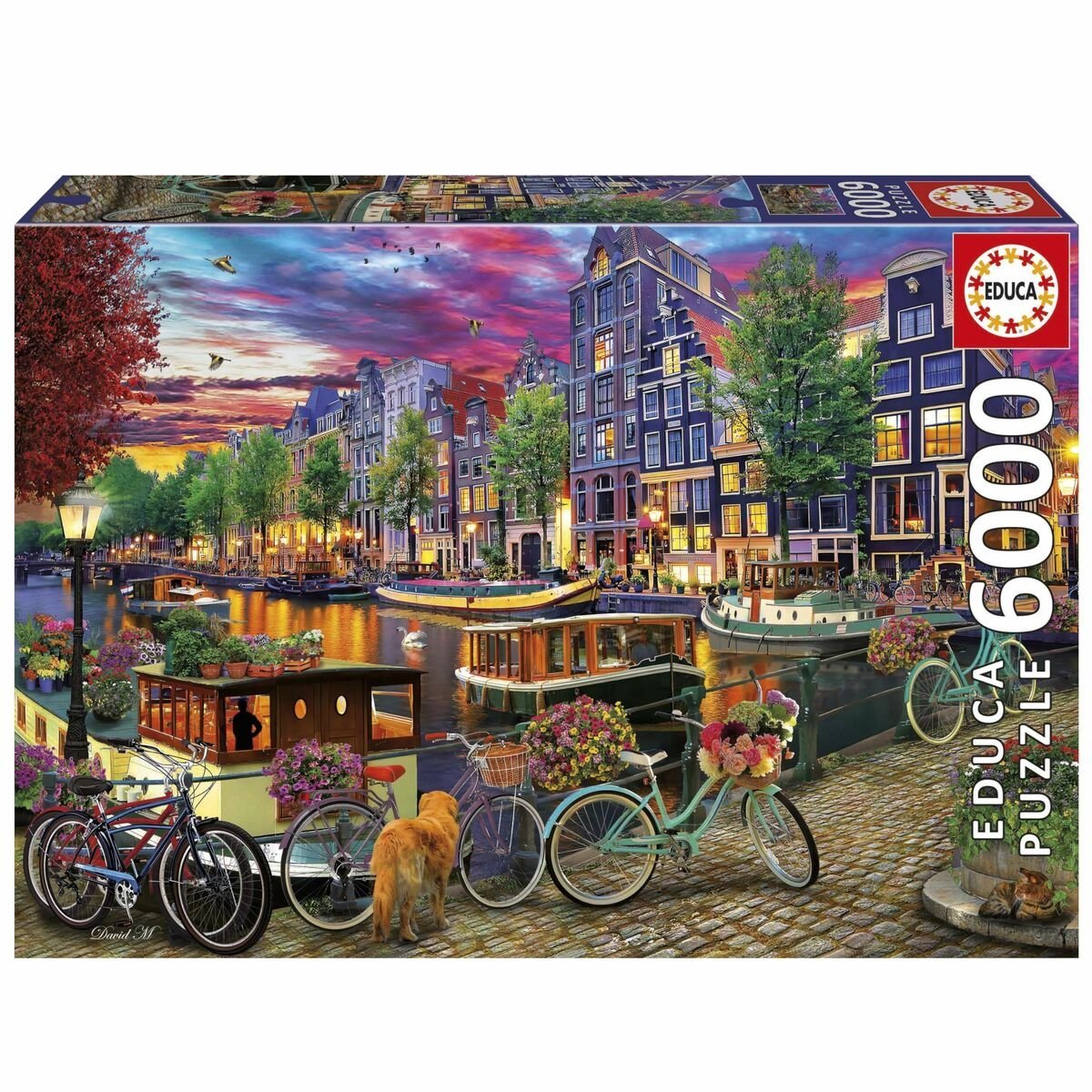 Educa - Puzzle 6000 Teile - Radfahren in Amsterdam