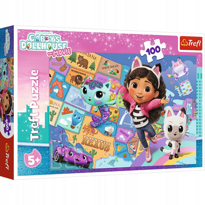 Trefl 100-teiliges Puzzle – Freundschaft im Katzenhaus, Gabbys Puppenhaus