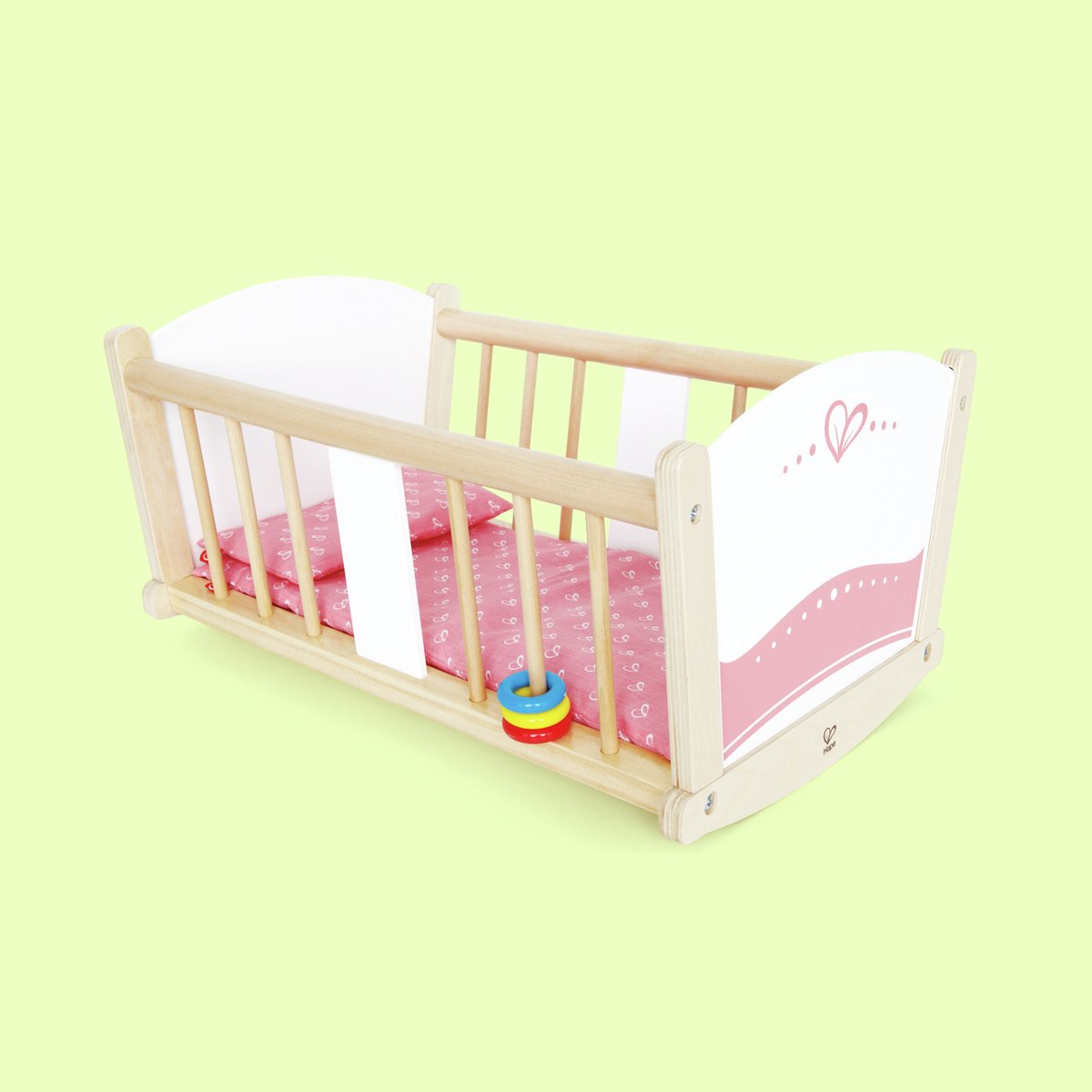 Hape Puppenwiege – Schaukelwiege aus Holz für Puppen, Spielzeug für Kinder ab 3 Jahren