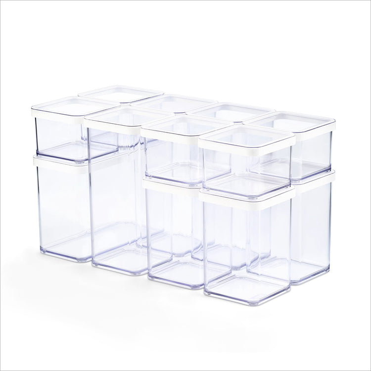 Rotho Loft – Set Premium Vorratsdosen 12-teilig – luftdicht – spülmaschinenfest – weiß