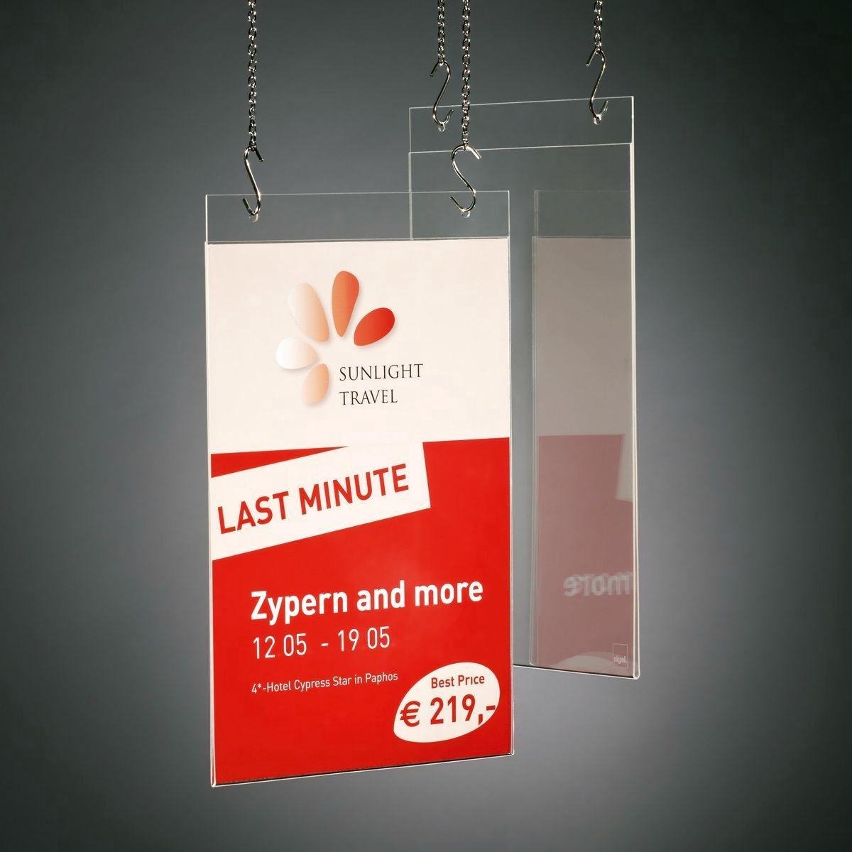 Sigel Posterhalter – A4 – Wandmodell – transparentes Acryl – si-ta240