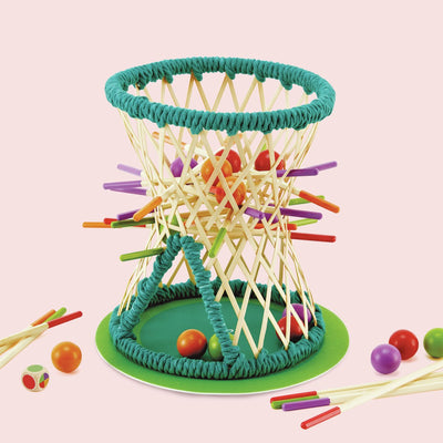 Hape Geschicklichkeitsspiel Pallina mit Stöcken und Bällen für Kinder ab 3 Jahren