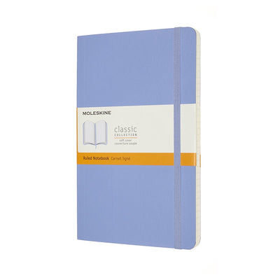 Klassisches Moleskine-Notizbuch – groß – Softcover – liniert – Hortensienblau