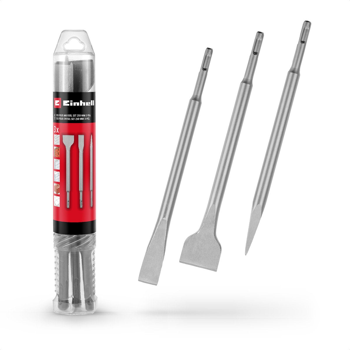 Einhell Meißel-Set – 3-teilig – 250 mm – SDS-Plus