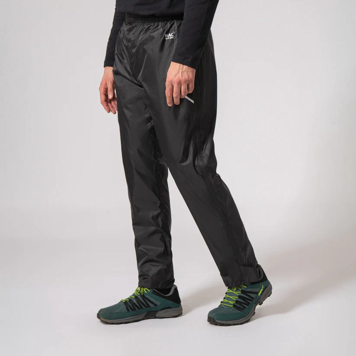 Mac in a Sac Regenhose mit durchgehendem Reißverschluss – Schwarz – Größe XXL