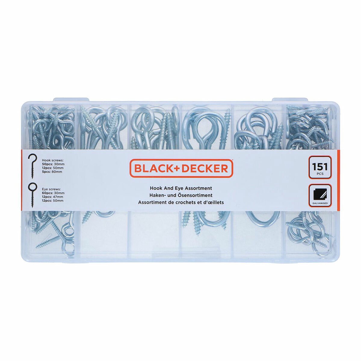 Black+Decker Satz Ringschrauben Black Decker 151 Teile
