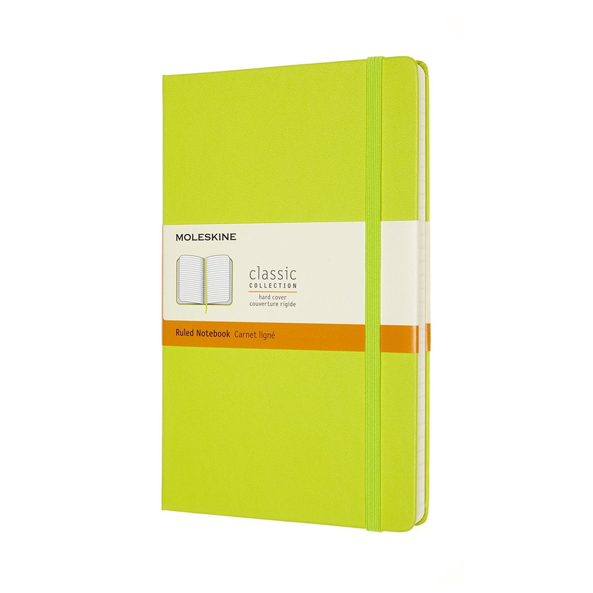 Klassisches Moleskine-Notizbuch – groß – Hardcover – liniert – Zitronengrün