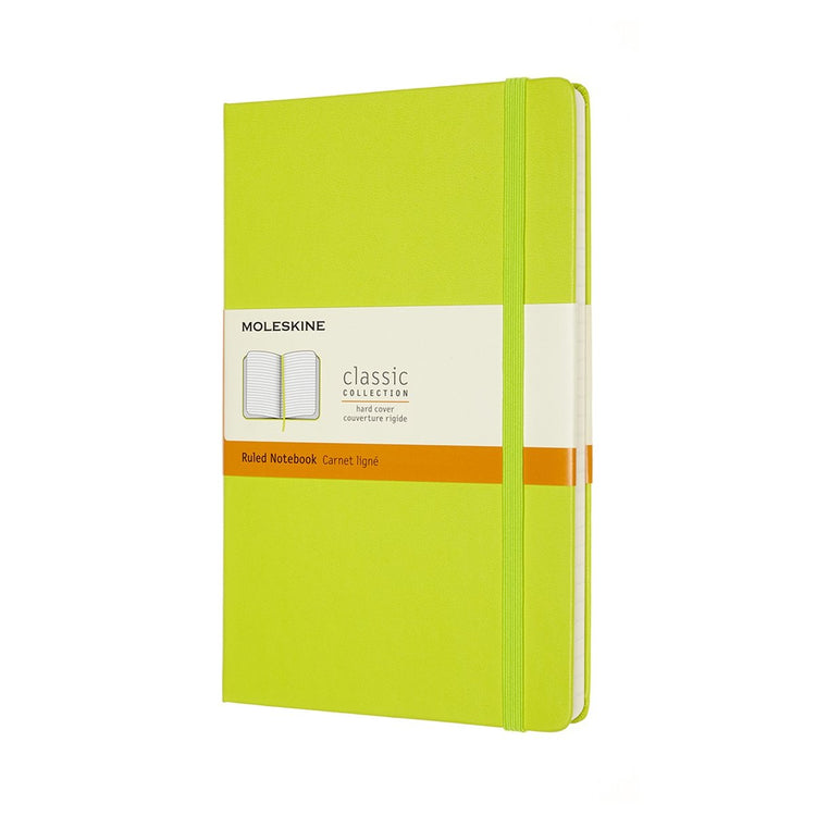 Klassisches Moleskine-Notizbuch – groß – Hardcover – liniert – Zitronengrün
