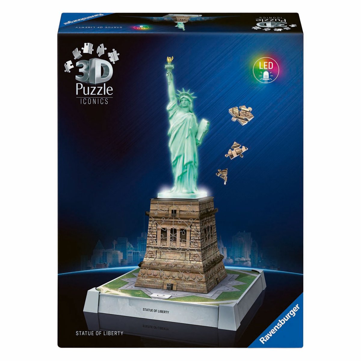 Ravensburger 3D-Puzzle Icons Freiheitsstatue - mit Licht - 128 Teile.